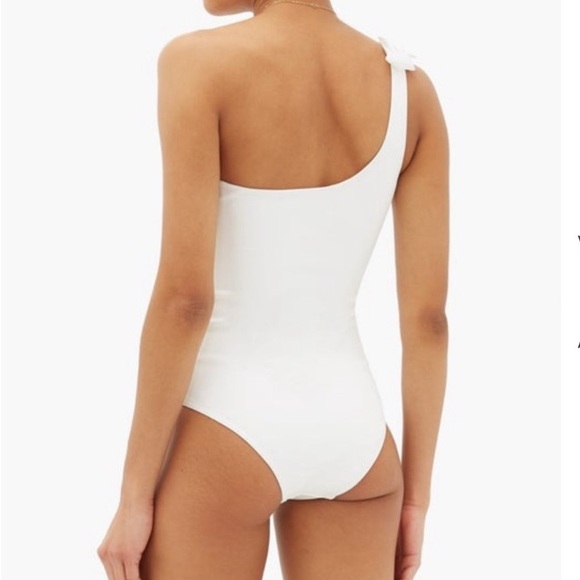 Zimmerman Peggy Bow one shoulder swimsuit sz 4 ivory white - Picture 3 of 15